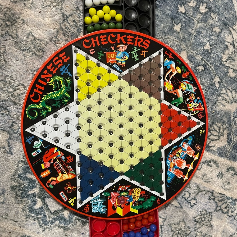 Colorful Chinese Checkers Board Game